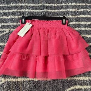 love shack fancy billie skirt in pink passion 12y